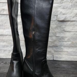 Johnston & Murphy Black Over the Knee Boots